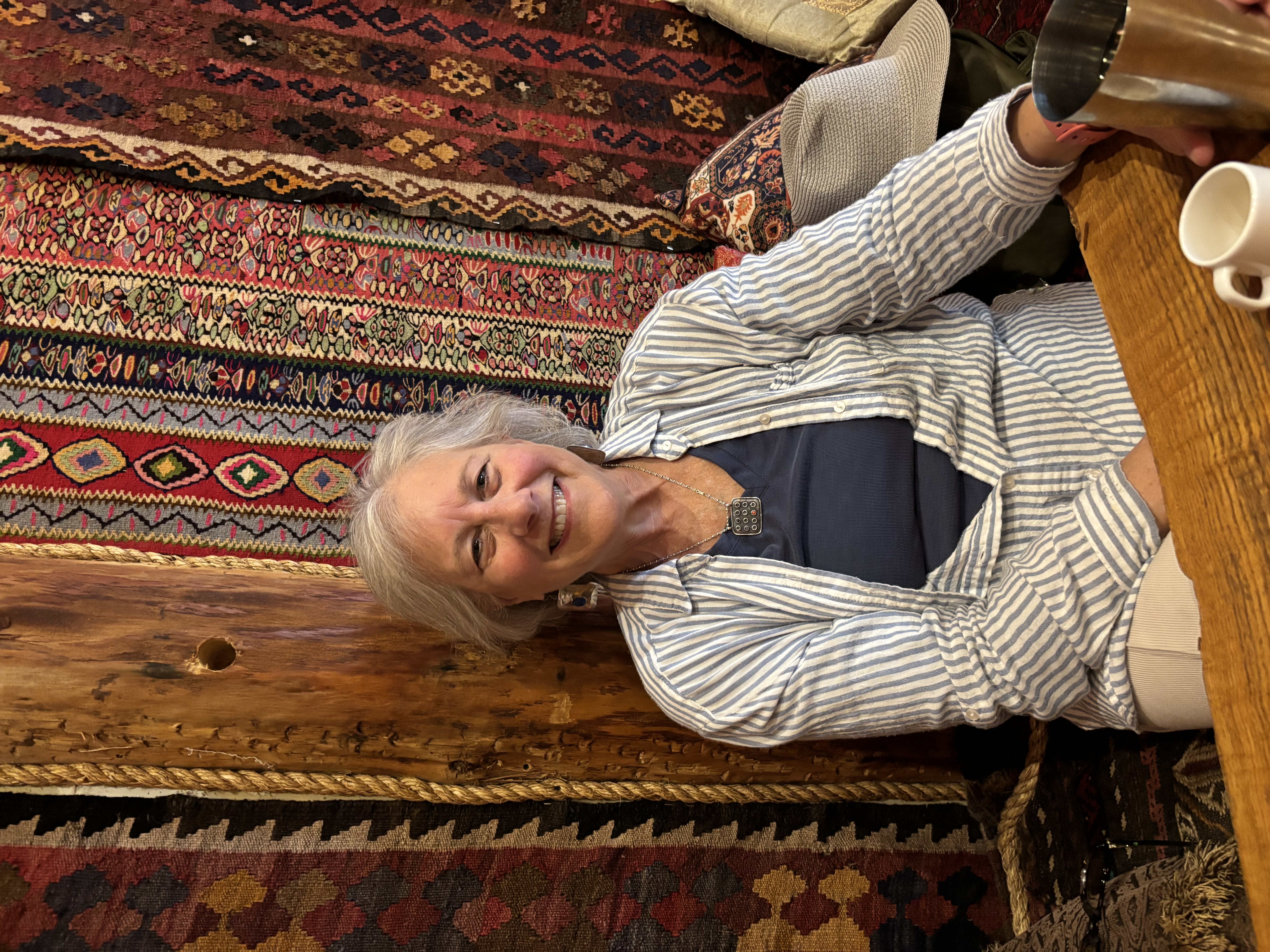 Illana among woven textiles